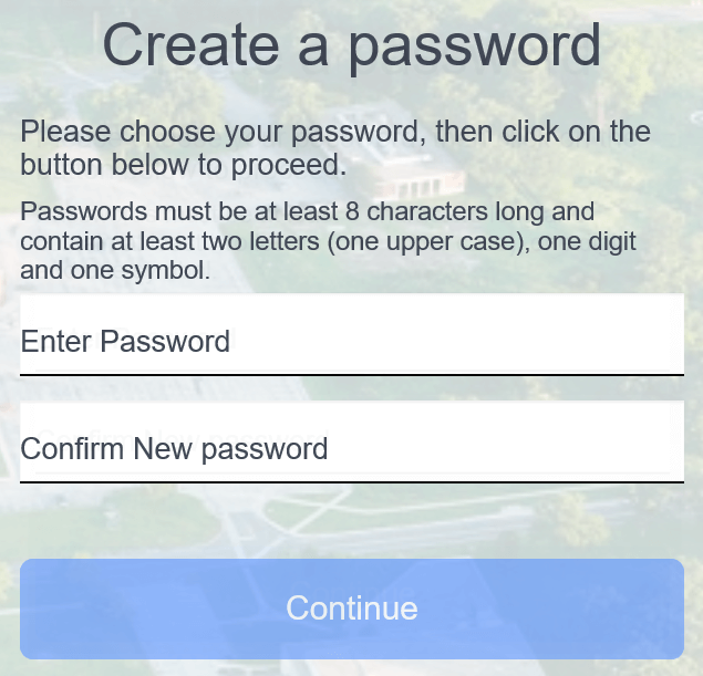 sign up set password