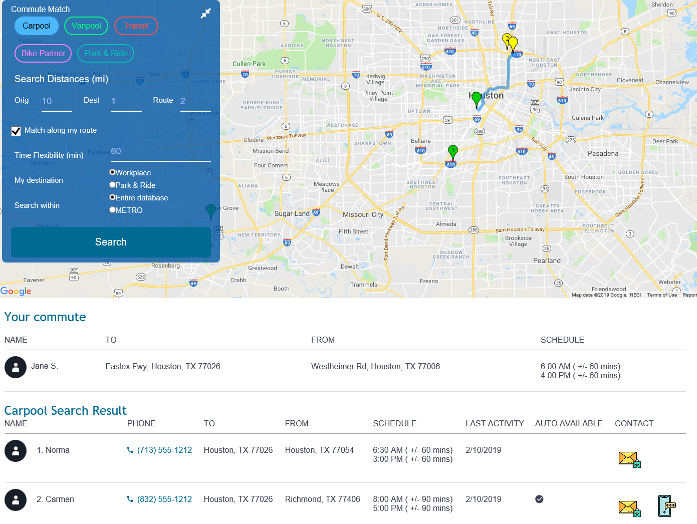 commute with METRO Vanpool